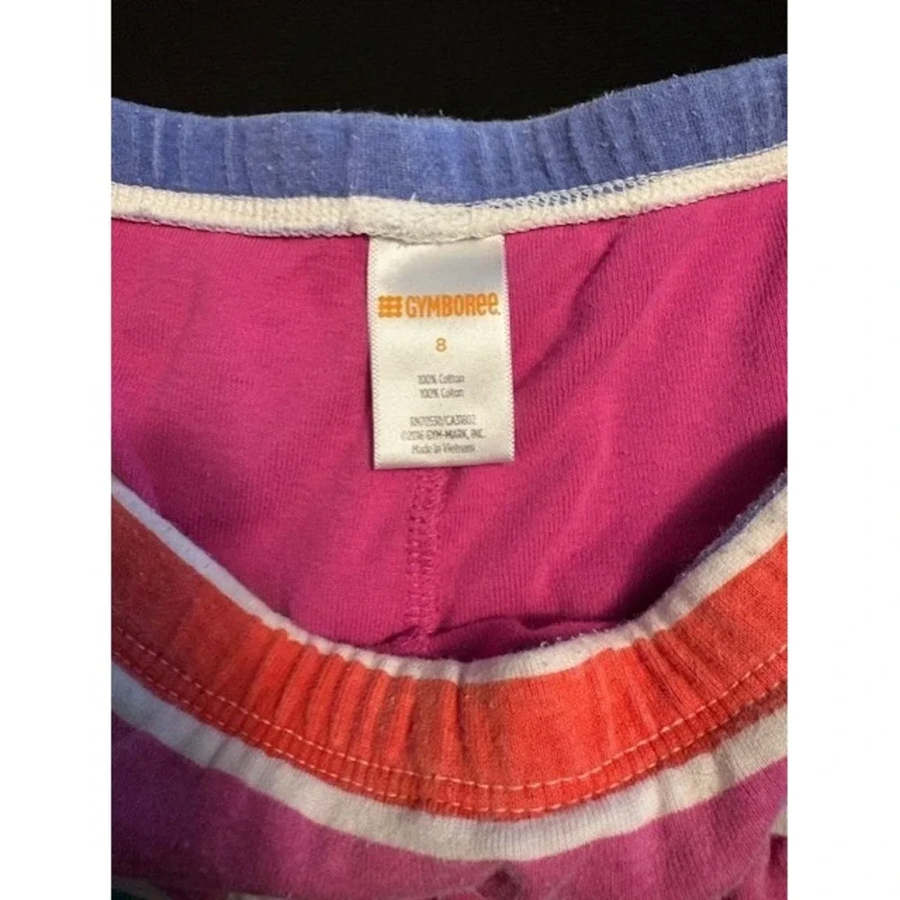 Gymboree size 8 striped multi colored skirt with attached shorts